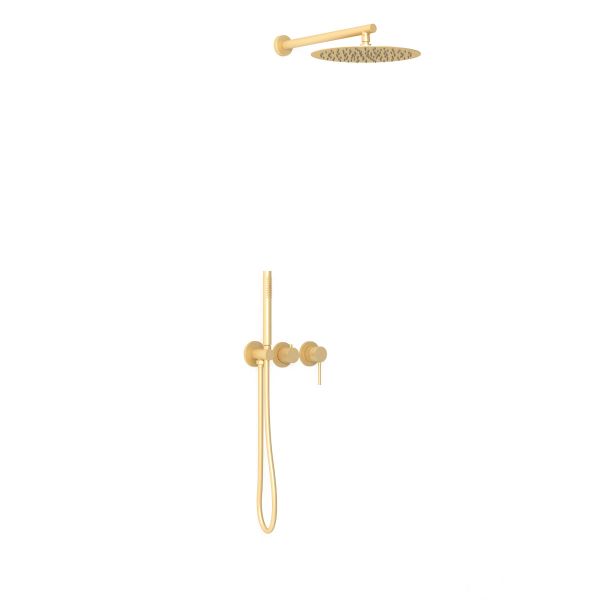 Душевой комплект Vincea Groove VSFW-4G01BG4 встраиваемый, двухрежимный, брашированное золото