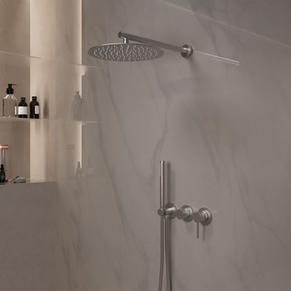 Душевой комплект Vincea Groove VSFW-4G01BN встраиваемый, двухрежимный, брашированный никель