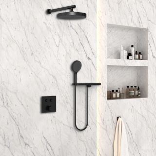 Душевой комплект Vincea VSFW-4I212RMB встраиваемый, двухрежимный, черный