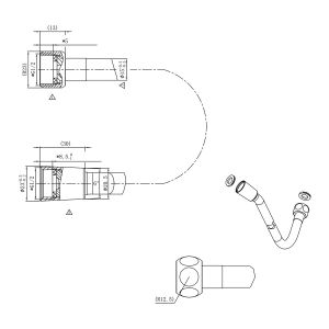 Душевой комплект Vincea Inspire VSHH-3I2AHGM верхний душ с держателем и ручной душ со шлангом воронёная сталь