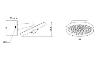 Верхний душ Vincea Inspire VSHD-3I3CGM воронёная сталь