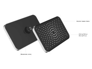 Верхний душ Vincea Inspire VSHD-3I4CMB чёрный