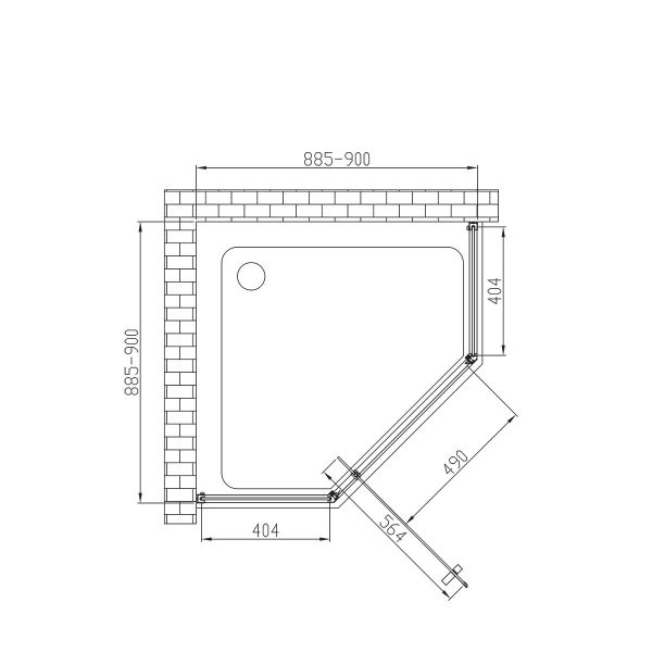Душевой уголок Vincea Penta VSP-3P900CLB 90x90 см