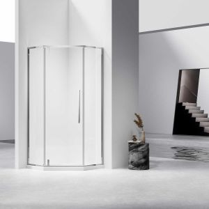 Душевой уголок Slim-N VSP-4SN100CLB, 1000*1000, черный, стекло прозрачное