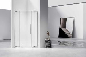 Душевой уголок Slim-N VSP-4SN100CLB, 1000*1000, черный, стекло прозрачное