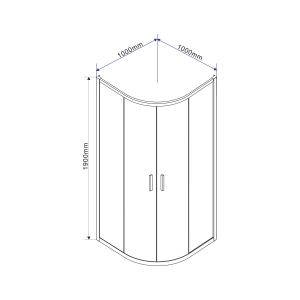 Душевой уголок Vincea Garda VSQ-1G100CL 100x100 см