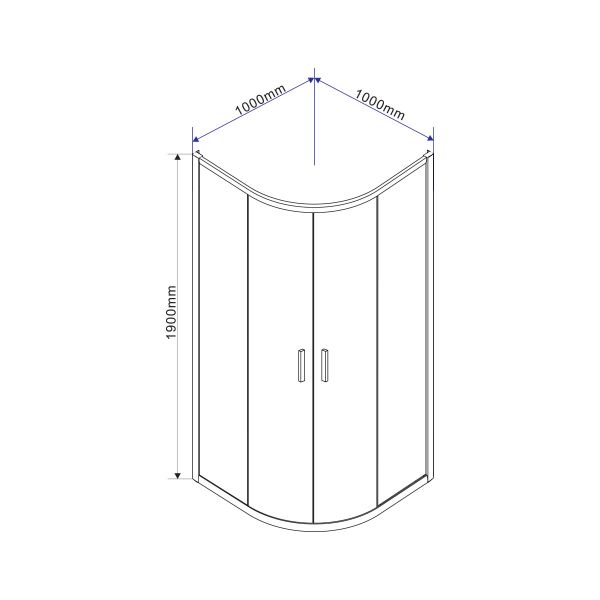 Душевой уголок Vincea Garda VSQ-1G100CL 100x100 см