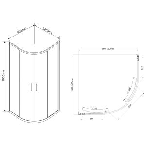 Душевой уголок Vincea Garda VSQ-1G900CL 90x90 см