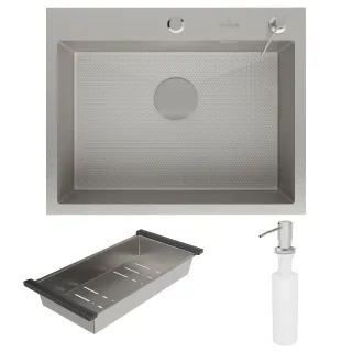 Кухонная мойка Roxenbath Snake 60 560220-60-S сатин текстурное покрытие