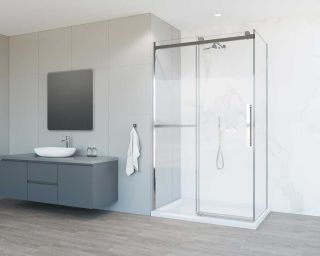 Душевой уголок Vincea Como Soft VSR-1CS9011CL, 1100*900, хром, стекло прозрачное