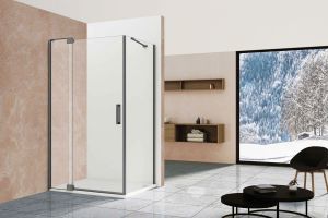 Душевой уголок Extra VSR-1E809090CLGM 800/900*900, вороненая сталь, стекло прозрачное