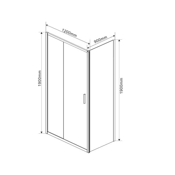 Душевой уголок Vincea Garda VSR-1G9012CHB 120x90 см