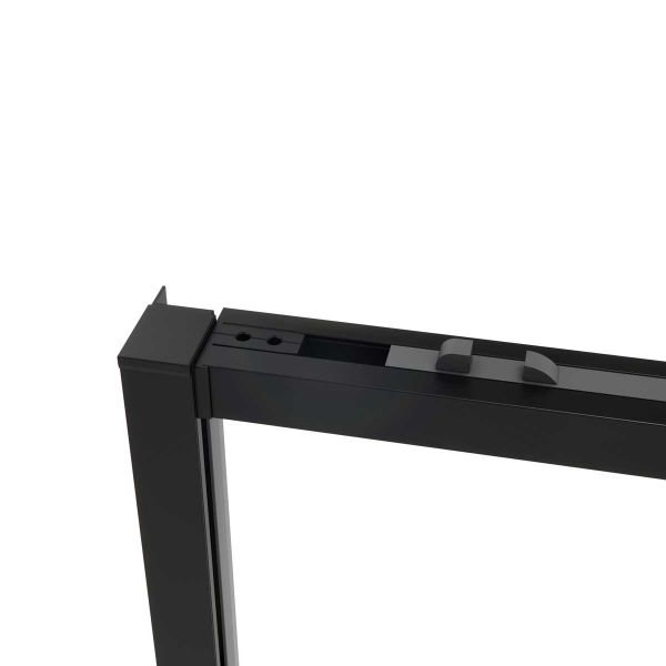 Душевой уголок Slim Soft VSR-1SS1011CLB, 1100*1000, черный, стекло прозрачное