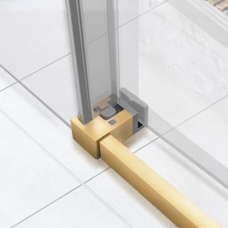 Душевой уголок Vincea Slim Soft VSR-1SS1011CLG, 1100*1000, брашированное золото, стекло прозрачное