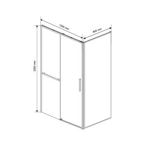 Vincea Slim Soft VSR-1SS8012CLG душевой угол 120x80, брашированное золото, стекло прозрачное
