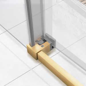 Душевой уголок Slim Soft VSR-1SS9011CLG, 1100*900, брашированное золото, стекло прозрачное