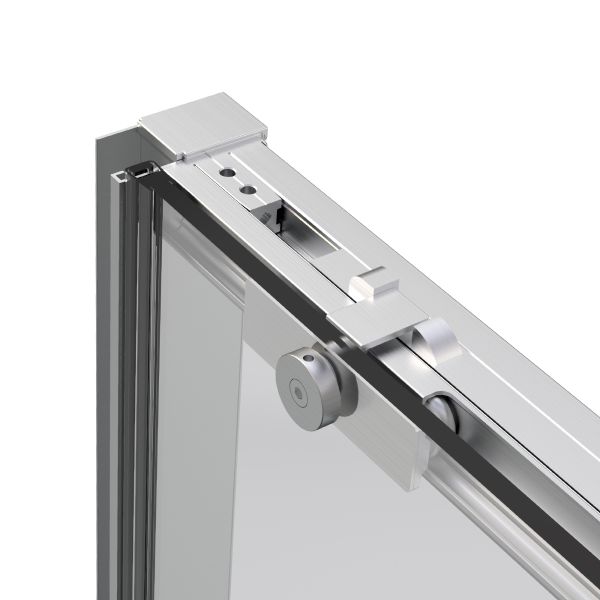 Душевой уголок Slim Soft VSR-1SS9012CLBN, 1200*900, брашированный никель, стекло прозрачное