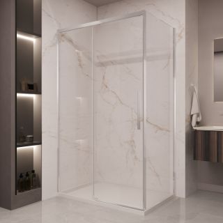 Душевой уголок Vincea Stella VSR-1ST1011CL, 1100*1000, хром, стекло прозрачное