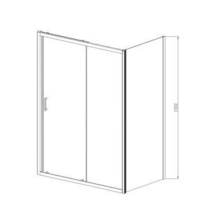 Душевой уголок Vincea Alpha VSR-3AL9014CLG, 1400*900, брашированное золото, стекло прозрачное