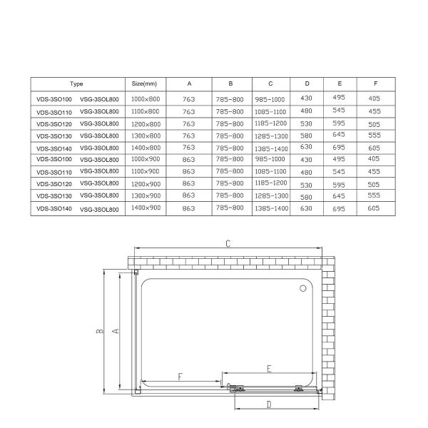 Душевой уголок Vincea Soft VSR-3SO9010CL 100x 90 см