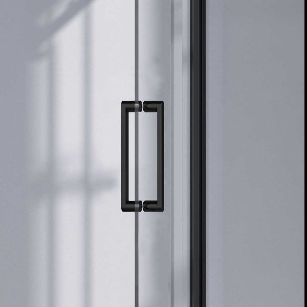Душевой уголок Como-N VSR-4CN8014CLB, 1400*800, черный, стекло прозрачное