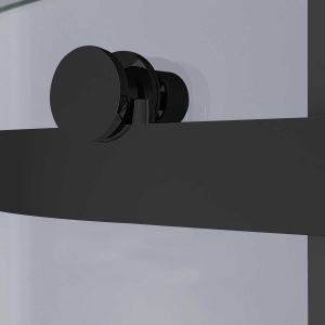 Душевой уголок Como-N VSR-4CN8014CLB, 1400*800, черный, стекло прозрачное