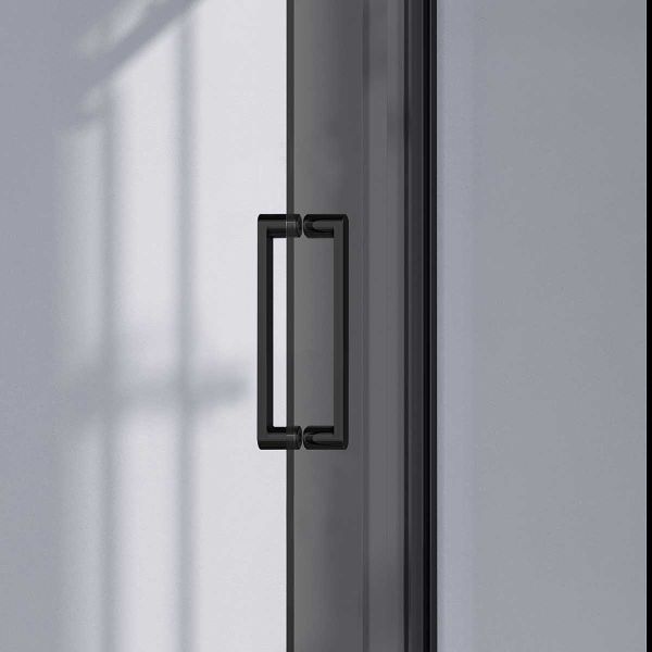Душевой уголок Como-N VSR-4CN9012CGB, 1200*900, черный, стекло тонированное