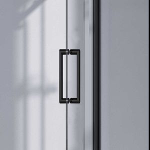 Душевой уголок Como-N VSR-4CN9016CLB, 1600*900, черный, стекло прозрачное
