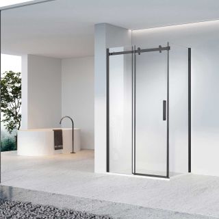 Душевой уголок Vincea Como-N VSR-4CN9016CLB, 1600*900, черный, стекло прозрачное