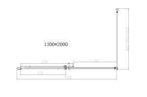 Душевой уголок Dice VSR-4D1013CLB, 1300*1000, черный, стекло прозрачное