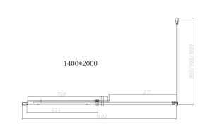 Душевой уголок Dice VSR-4D8014CLGM, 1400*800, вороненая сталь, стекло прозрачное
