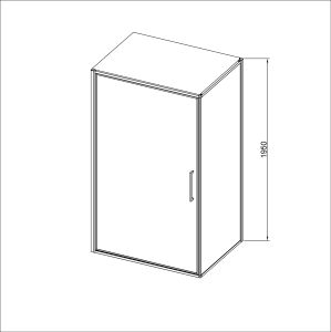 Душевой уголок Slim 8mm VSR-4SLP9010CLGM, 1000*900, вороненая сталь, стекло прозрачное