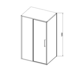 Душевой уголок Slim 8mm VSR-4SLP9012CLB, 1200*900, черный, стекло прозрачноеVSR-4SLP9012CLB