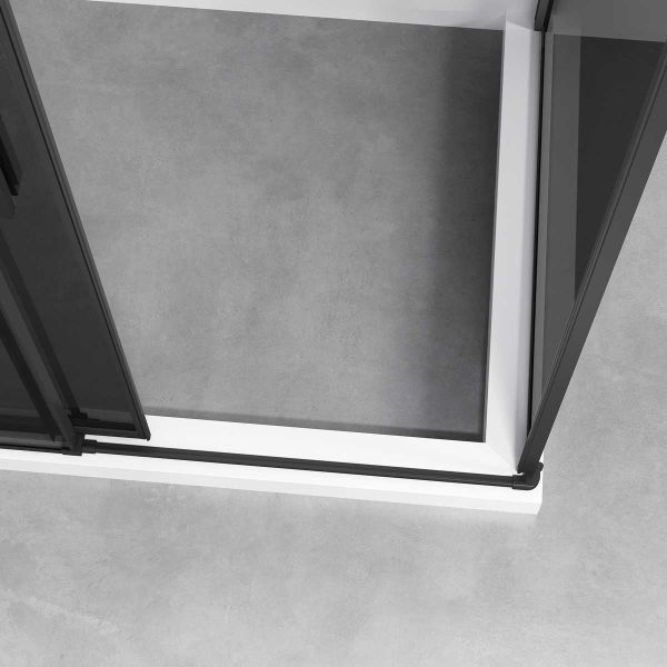 Душевой уголок Slim-N VSR-4SN8011CGB, 1100*800, черный, стекло тонированное