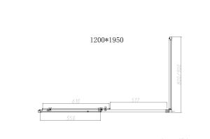Душевой уголок Slim-N VSR-4SN8012CLG, 1200*800, брашированное золото, стекло прозрачное