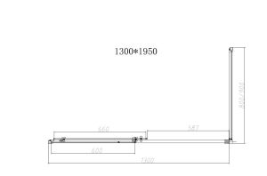 Душевой уголок Slim-N VSR-4SN8013CLB, 1300*800, черный, стекло прозрачное