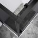 Душевой уголок Slim-N VSR-4SN8014CGB, 1400*800, черный, стекло тонированное