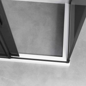 Душевой уголок Slim-N VSR-4SN9014CGB, 1400*900, черный, стекло тонированное