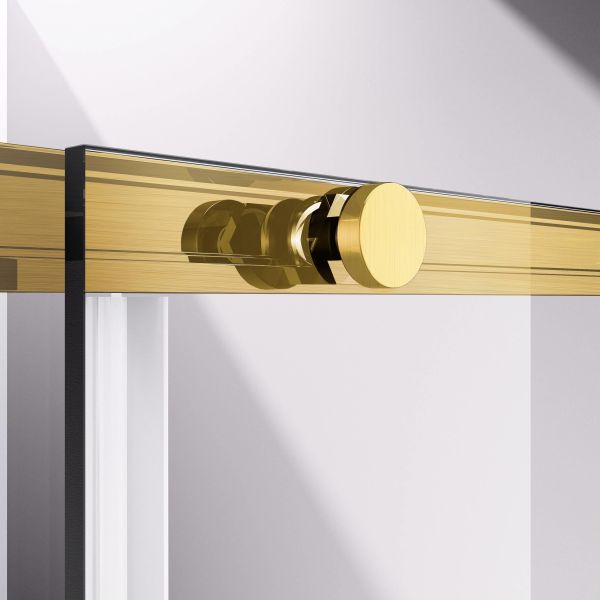 Душевой уголок Slim-N VSR-4SN9014CLG, 1400*900, брашированное золото, стекло прозрачное