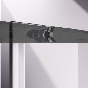 Душевой уголок Slim-N VSR-4SN9014CLGM, 1400*900, вороненая сталь, стекло прозрачное