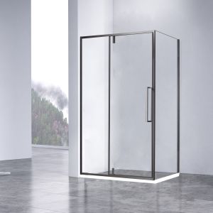 Душевой уголок Slim-N VSR-4SNP1010CLGM, 1000*1000, вороненая сталь, стекло прозрачное