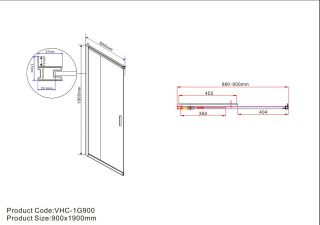 Душевой уголок Vincea Garda VSS-1G9010CLBN, 1000*900, брашированный никель, стекло прозрачное
