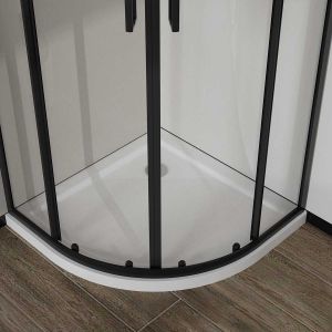 Душевой уголок City VSQ-5CT900CLB, 900*900, черный, стекло прозрачное