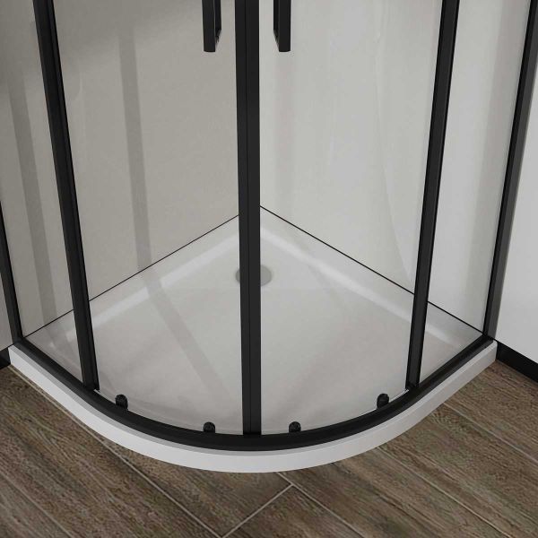 Душевой уголок City VSQ-5CT900CLB, 900*900, черный, стекло прозрачное