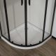 Душевой уголок City VSQ-5CT900CLB, 900*900, черный, стекло прозрачное