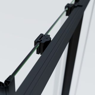 Душевой уголок Vincea Soft 2 VSS-3SO2800CLB, 800*800, черный, стекло прозрачное