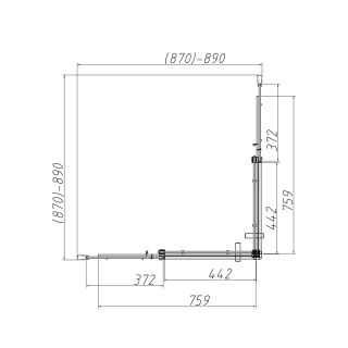 Душевой уголок Vincea Dice VSS-4D900CL, 900*900, хром, стекло прозрачное