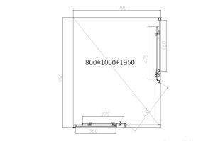 Душевой уголок Slim-N VSS-4SN8010CGB, 1000*800, черный, стекло тонированное