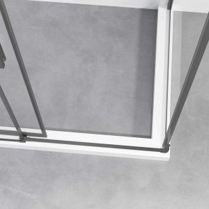Душевой уголок Slim-N VSS-4SN900CLGM, 900*900, вороненая сталь, стекло прозрачное