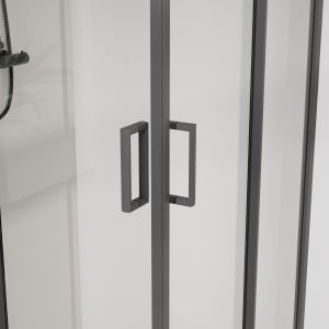 Душевой уголок City VSS-5CT9010CLGM, 1000*900, вороненая сталь , стекло прозрачное